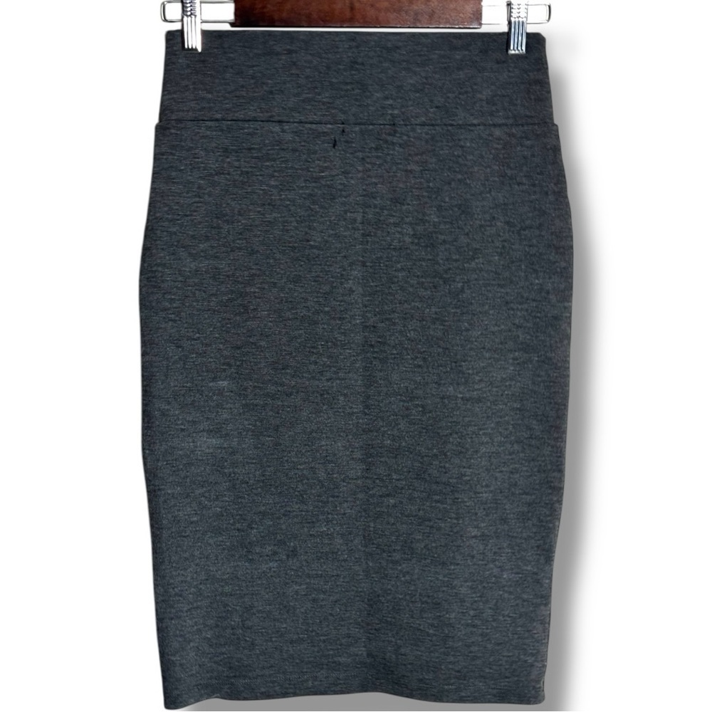 Liz&Sara Elegant Heather Gray Women's Midi High Waisted Bodycon Pencil Skirt - Picture 13 of 14